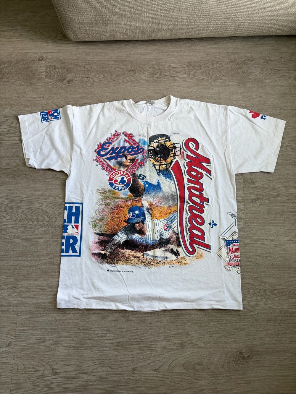 Bulletin Athletic Vintage 1993 Montreal Expos MLB all-over print t-shirt